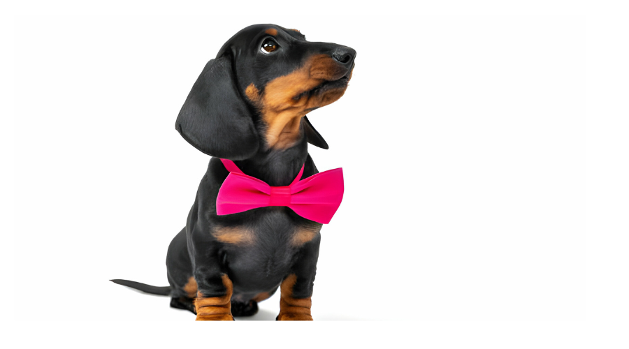 pink dog bowtie